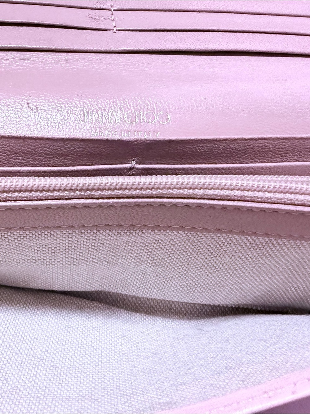 Jimmy Choo Ballerina Pink Star-Embellished Long Wallet - Picture 7 of 9